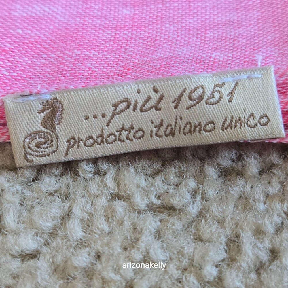 NWOT Italian Linen Scarf Pink - Picture 6 of 7
